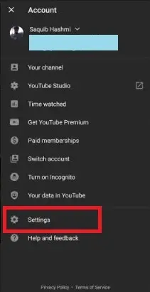 Then click on the "Settings" icon