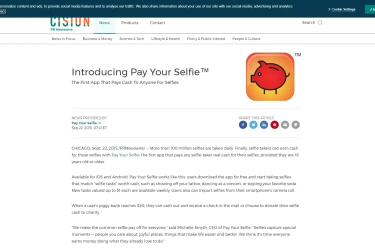 Pay Your Selfie
