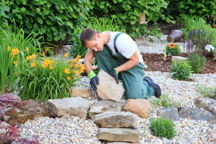 How do you build a small rockery garden?